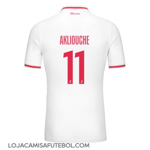 Camisa de Futebol AS Monaco Maghnes Akliouche #11 Equipamento Principal 2024-25 Manga Curta